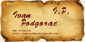 Ivan Podgorac vizit kartica